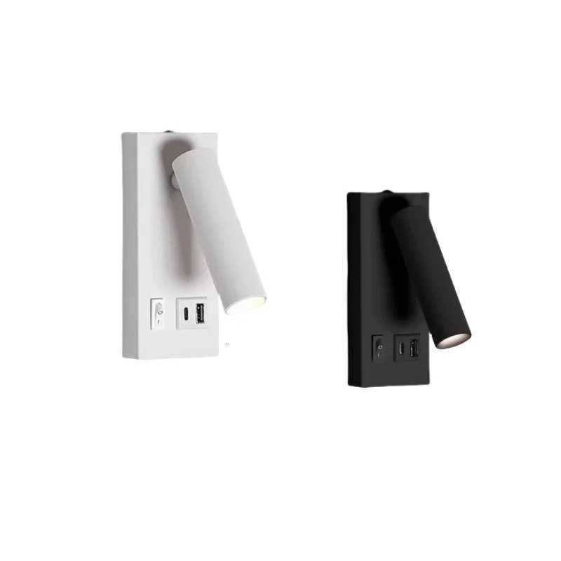 USB Charging Type-C Rotating Surface Mounted Reading Wall Light Lamp LED 5W Spot Downlight Ceiling Bedroom Hotel Study AC85-230V M251126