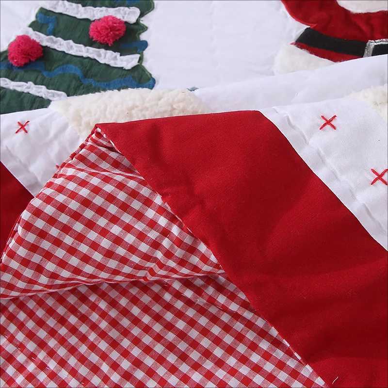 Christmas Christmas Handmade Applique Quilted Patchwork Bedspread for Kids 3PCS Cotton Quilt Set Lightweight Summer Comforter Pillowcase Y251126