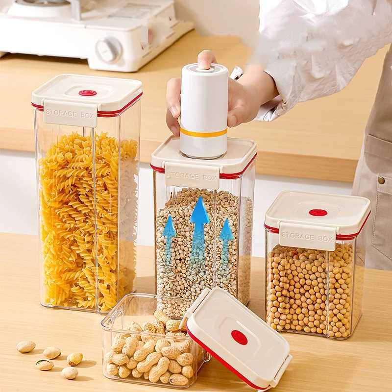 1pc Vacuum Sealed Tank Coffee Beans Vacuum Jar Kitchen Cereals Storage Box Airtight Container Moisture-Proof Sealed Canister Y251126