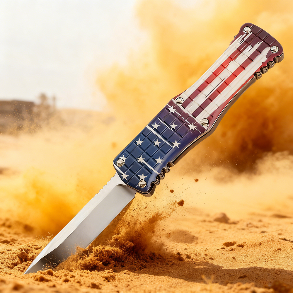 High End Hera Tactical Knife D2 Satin Blade Flag CNC Aviation Aluminum Handle Outdoor Camping EDC Pocket Knives With Nylon Bag