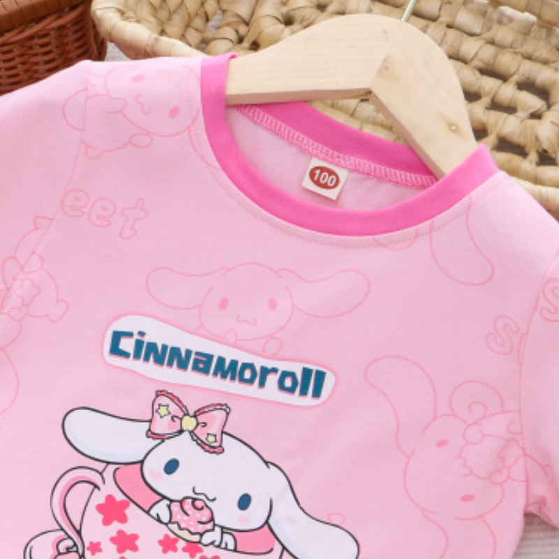 Disney T-shirt Children's Designer Short Sleeve Cartoon Print T-shirt Baby Girl Summer Children's Clothing Short Sleeve Top Comfort Soft Pri