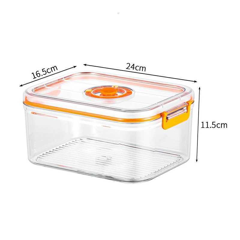 Vacuum Fresh-keeping Box Refrigerator Sealed Canister Microwavable Transparent Food Storage Container Kitchen Organizer Bento Y251126