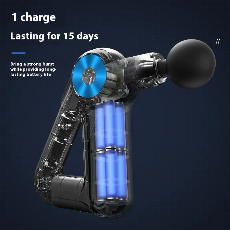 Fitness Equipment Portable Mini Electric Triangle Fascia Gun with 9 Massage Head for Body Muscle Relaxation Tendon Vibration 250418