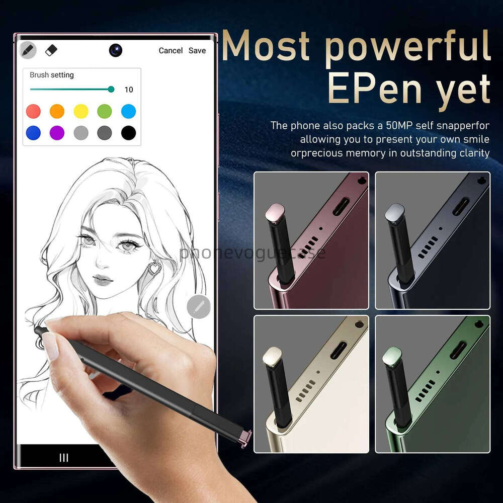 Top Quality S24 Ultra True 5G Built-In Pen Android Smartphone 7.3 Large Screen 21 Million Pixels (16Gb+1Tb) Cheap Mobile Phones.