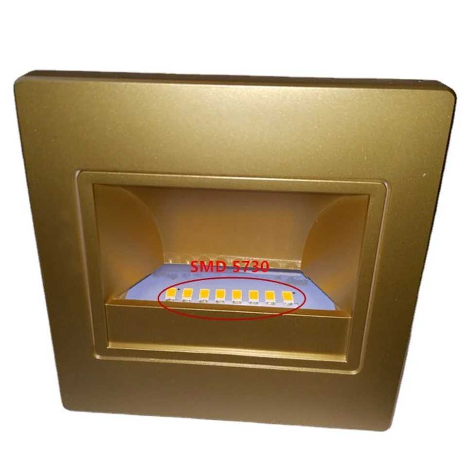 Recessed Ladder Wall Light 15W LED StairStep Lamp For Staircase Stairway Corridor Foyer Bedside Indoor Nightlight 95x95m M251126