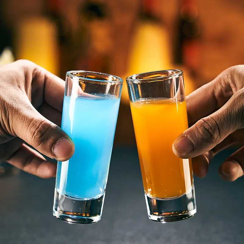 20ml/60ml Small Wine Glass ic Shot Glass Light Luxury Transparent Spirits Cup Elegant Cocktail Vodka Glasses Bar Glassware C251126