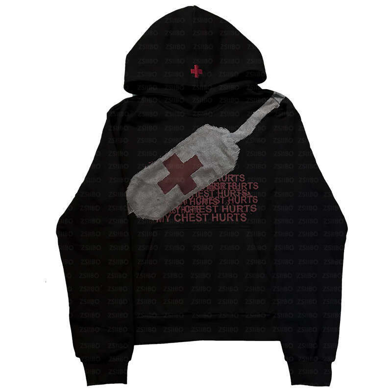 designer hoodie European and American Cross-Border Wholesale Personalized Printed Sweatshirt Long Sleeve Pullover Hoodie Vintage Jacket Street Fashion