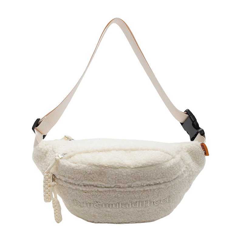 Fleece Sherpa Crossbody Bags for Women Small Size Fanny Pack with Hardware Buckle Winter Plush Waist Bag Side Bag Waist Bum PackT251126