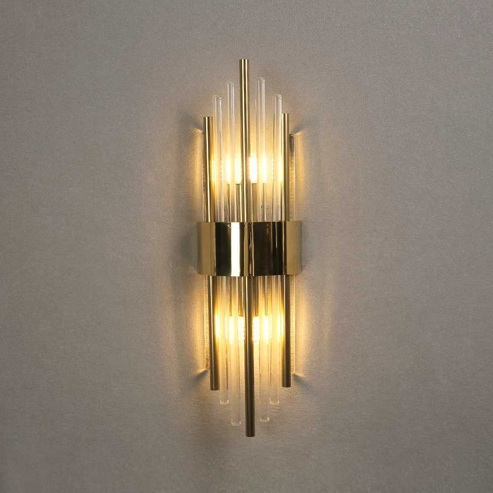 Light Luxury Wall Light Luxury Crystal Wall Lamp Decor for Living Room Bedroom Bedside FixturesTV Background Sconce Wall Lamps M251126