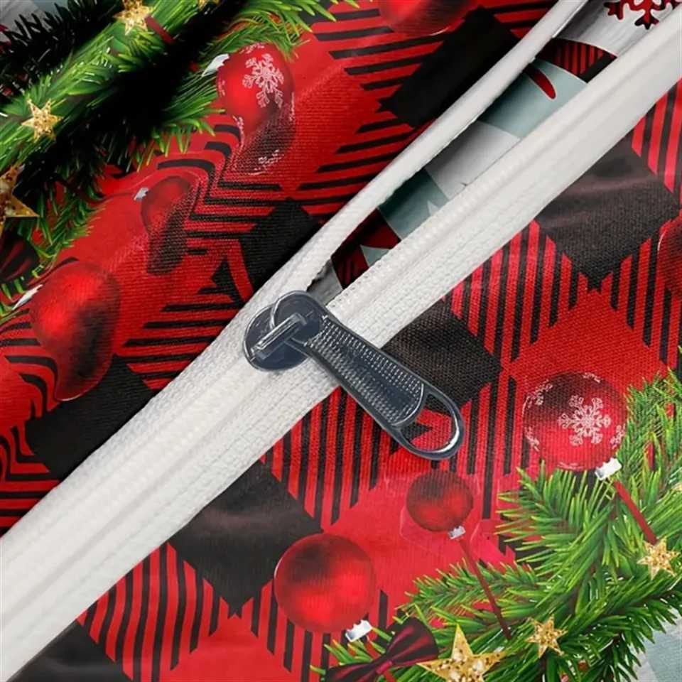 Christmas 3pcs Fashion Duvet Cover Set Plaid Christmas Gnomes Print Bedding Set Soft Comfortable Duvet Cover For Bedroom Guest Room Y251126