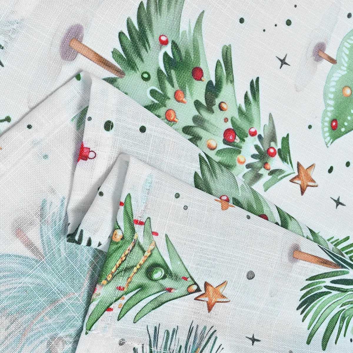 Curtain Christmas Christmas Perforated Finished Curtains Forest Printed Blackout Curtains Christmas Window Decoration Props Home Decor Y251126