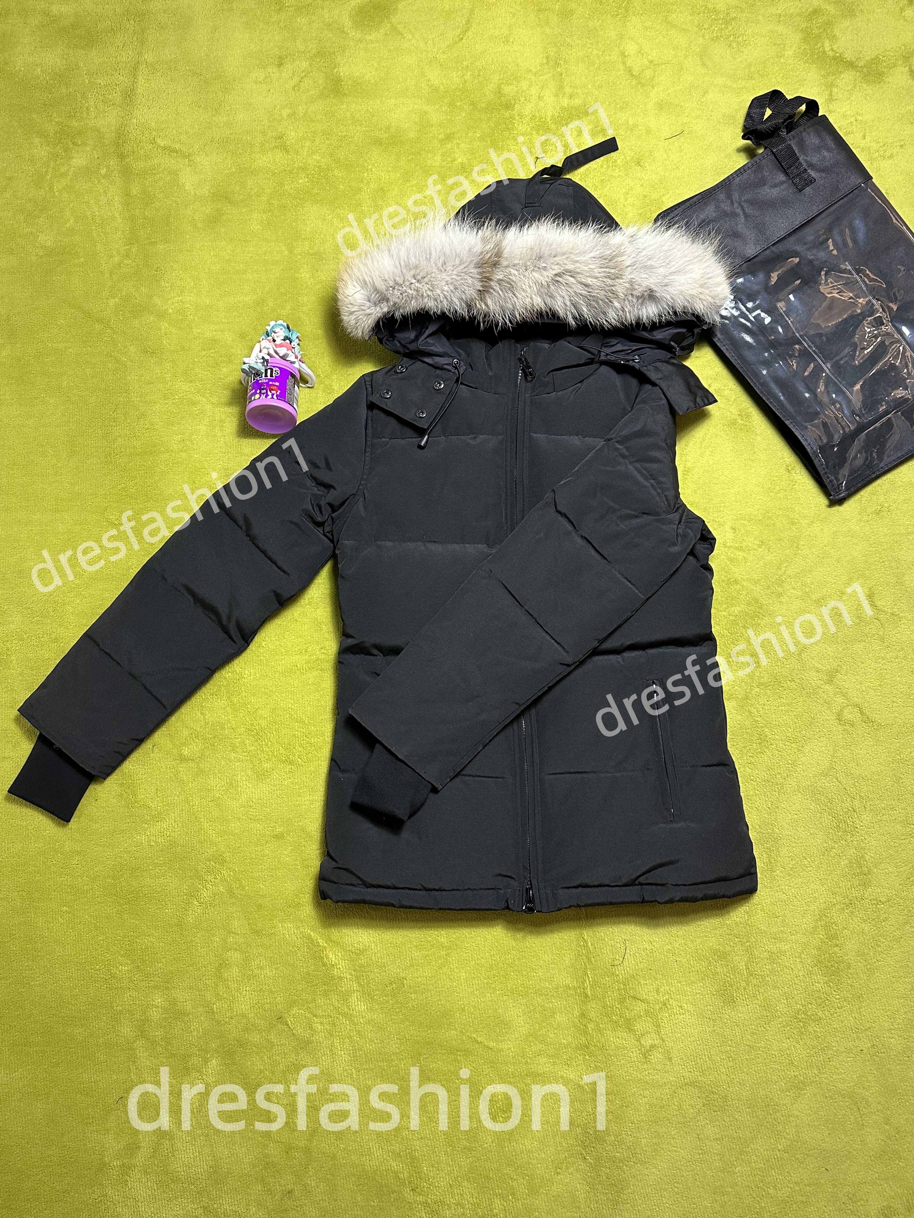 New Women Down Winter Jacket Designer Coat Long Hooded Parka Woman Rossclair Jackets wolf Fur Warm Jacket Outdoor warm coat XS-2XL