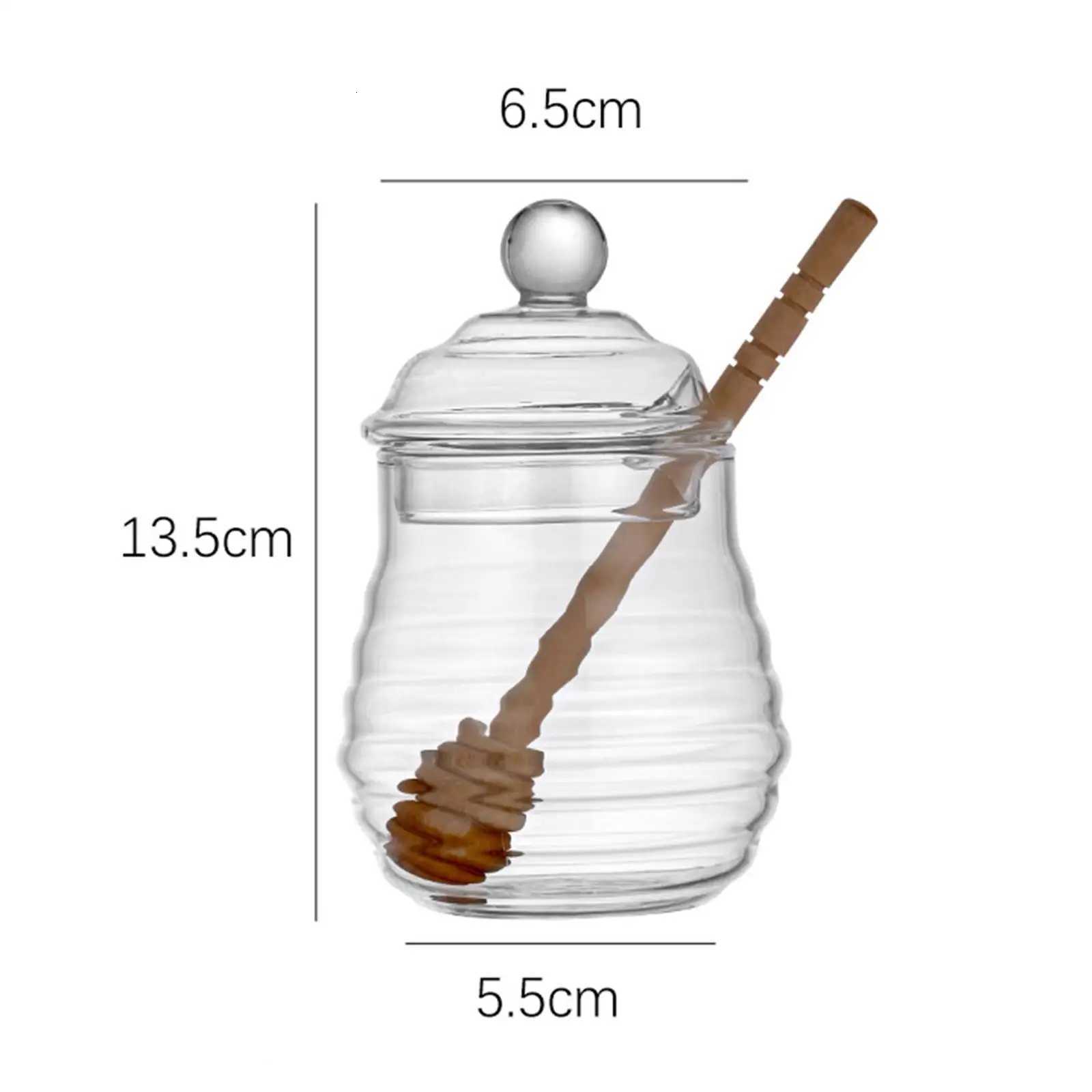 Honey Pot Honey Holder Glass Kitchen Tools Clear for Beverage Pickled food Y251126