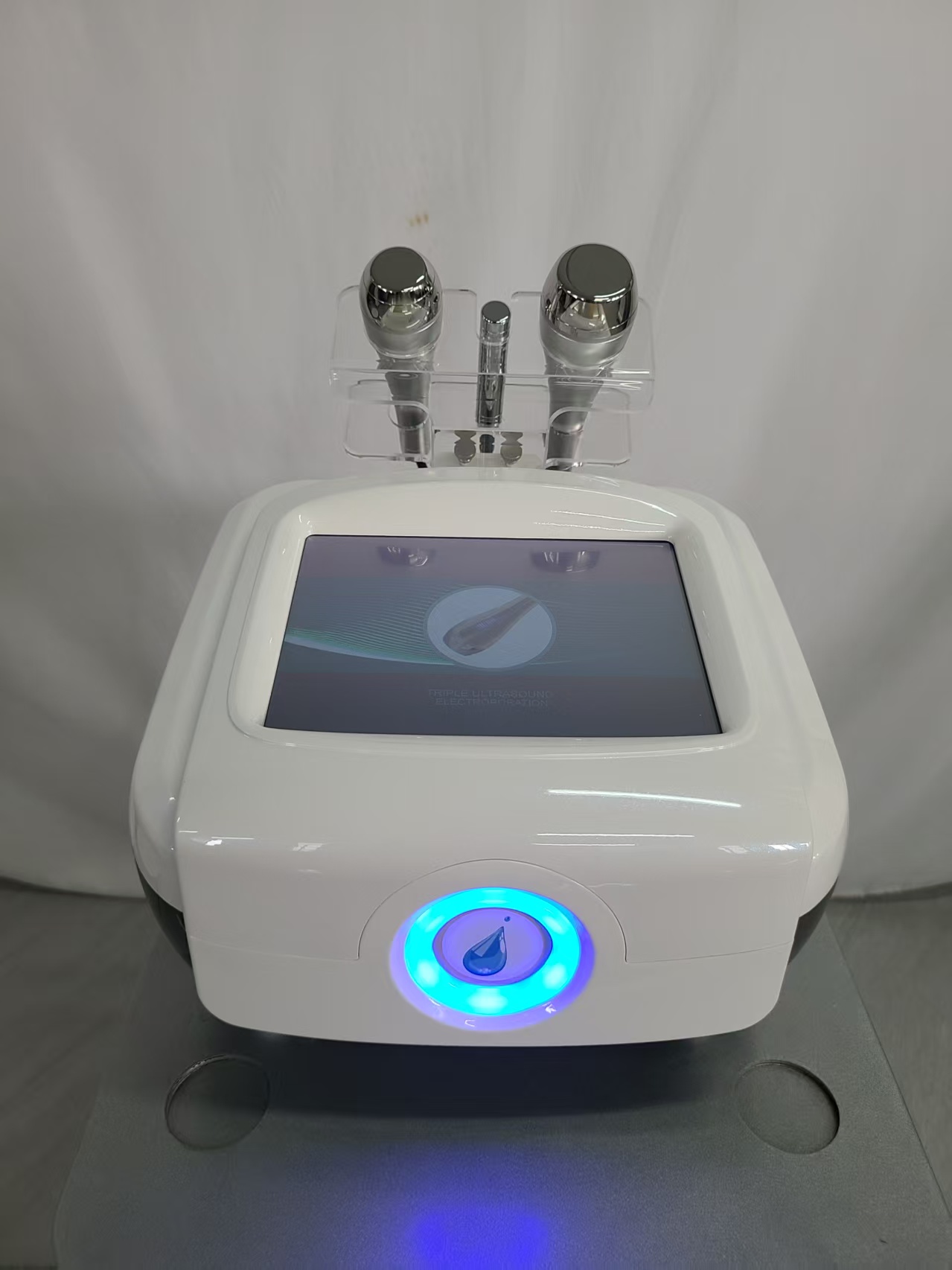 Professional Ultrasonic Electroporation Facial Device with Tripolar Ultrasonic Technology for Deep Skin Penetration and Active Ingredient Absorption N