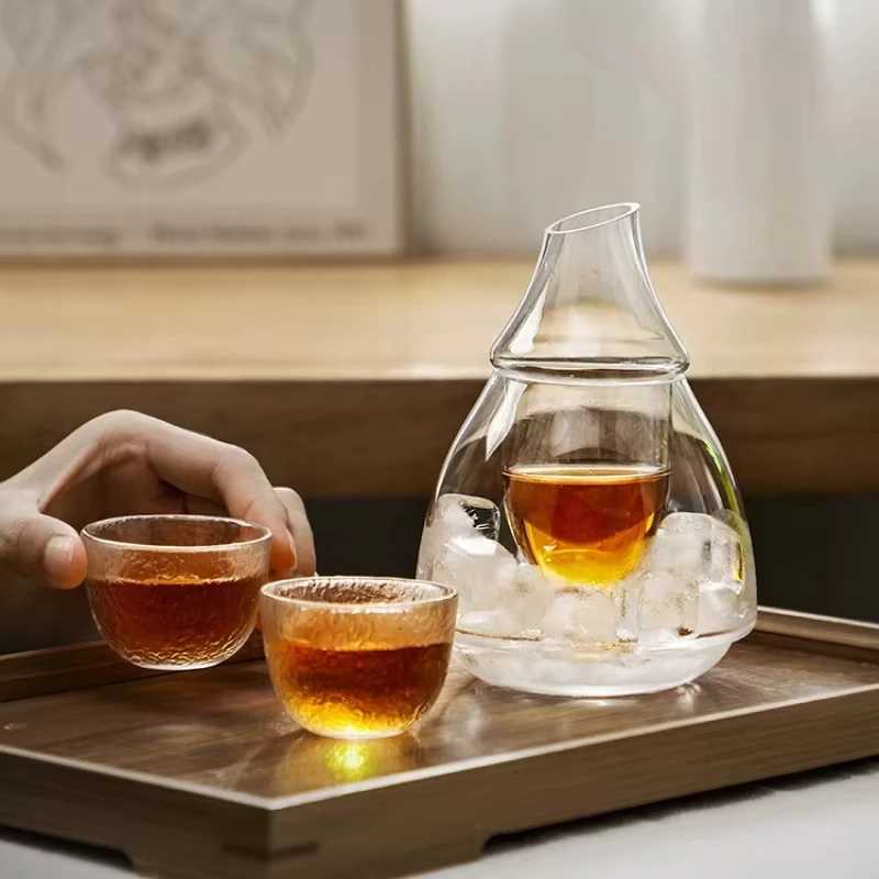 Crystal Wine Bottle Set Red Wine Glass Sake Set Rice Wine Glass White Wine Glass Warmer Hot Bottle Ice Wine Jug Wine Cooler C251126