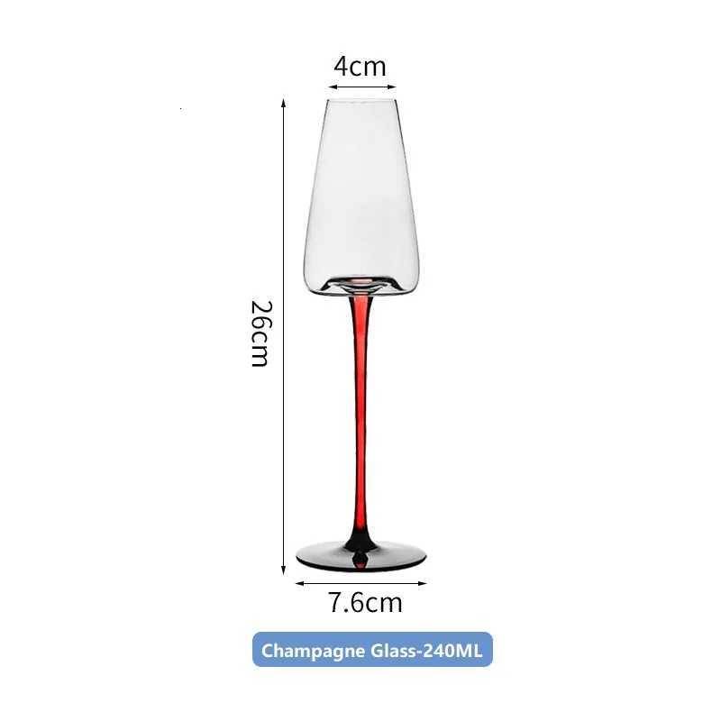 Luxury Crystal Goblets Burgundy Wine Glass Home Camping Party Champagne Wine Juice Drinking Cup Glass Kitchen Bar Tools 1/4PCS C251126