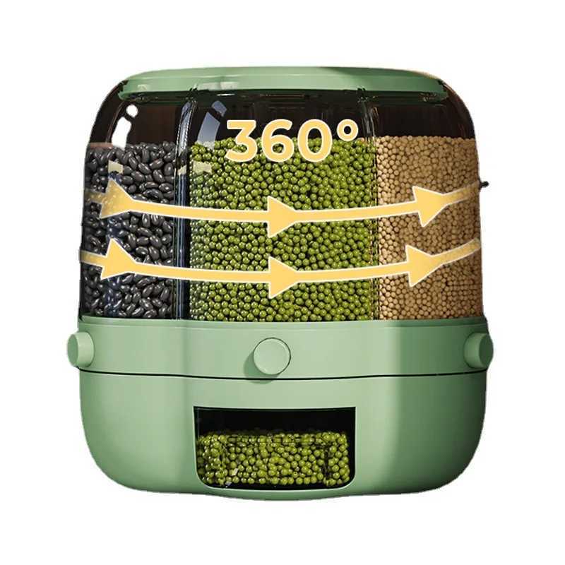 Rotating Insect-proof Cereal Dispenser Sealed Grain Organizer for Cereal ification Large Food Storage Box Kitchen Organizer Y251126