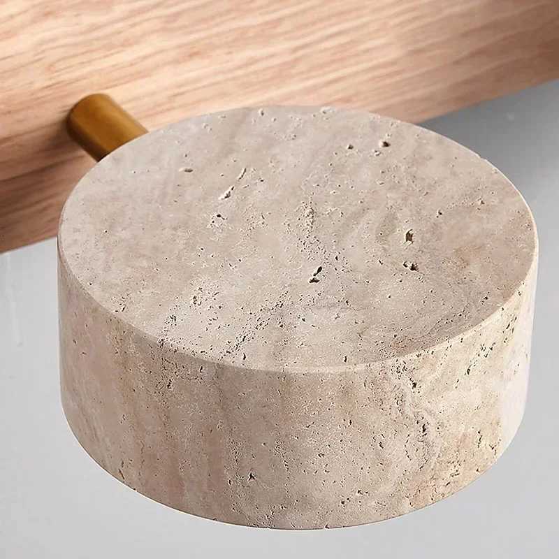 Travertine Duo Wall Light Wabi Sabi Round LED rotatable Light Bathroom Washtable Dressing Table Mirror Front Lamps M251126