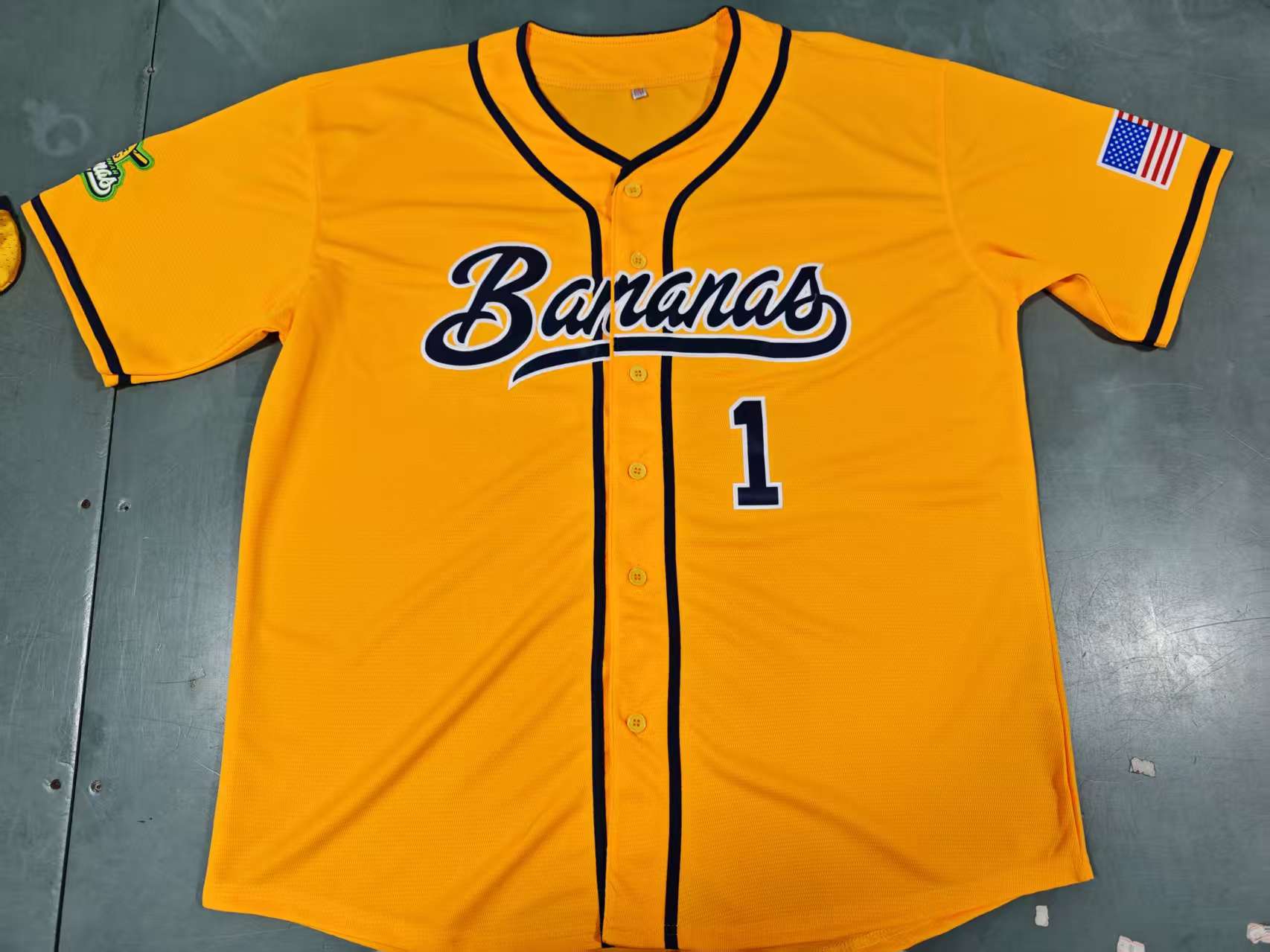 1 Savannah Yellow Bananas Baseball Jersey Sewing Embroidery High Quality Sports Outdoor Jerseys