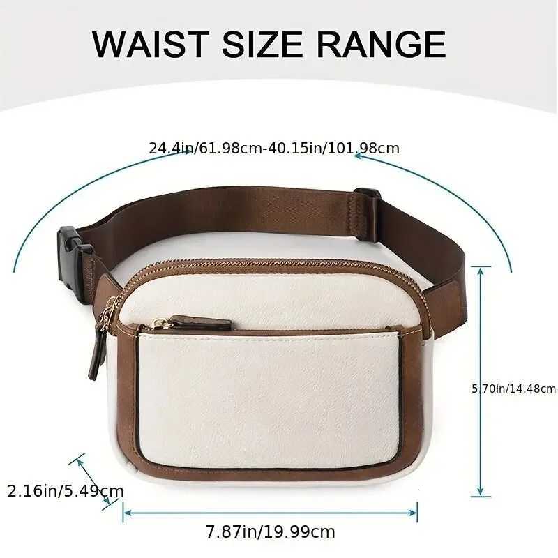 Womens Belt Bag Fashion Crossbody Bag Chest Bag Adjustable Shoulder Strap PU Leather Womens Messenger HandbagT251126