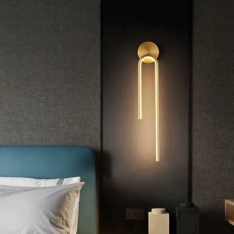 Modern LED Wall Lights Line lamps Indoor Lighting for Bedroom Bedside Background Led Lamps M251126