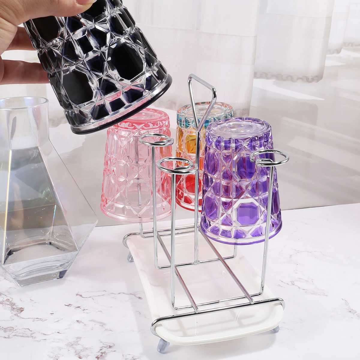 1pc 320ml Crystal Whisky Glass Cup Plaid Handmade Engraving Colorful Brandy Wine Glass Spirit Glass Tumbler C251126