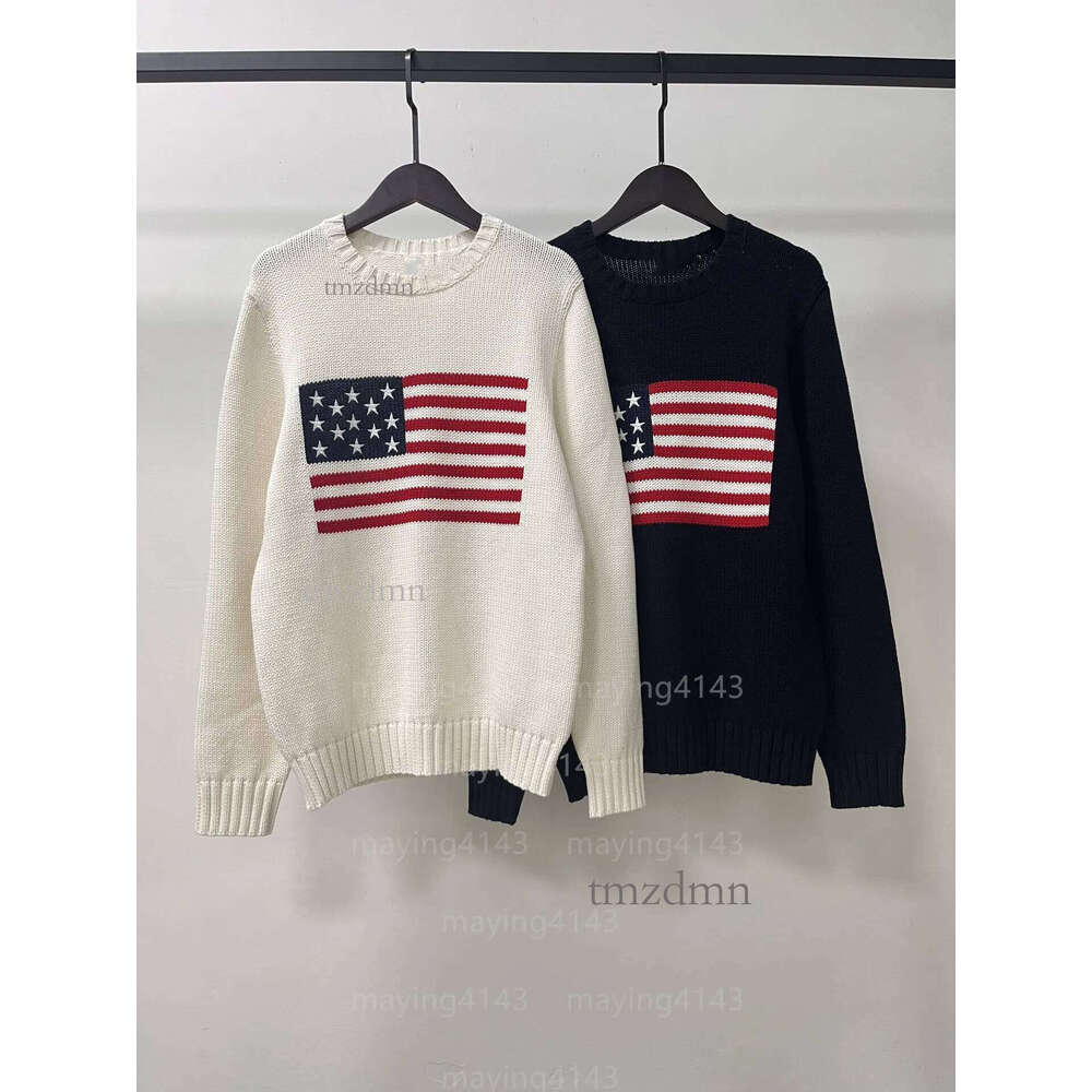 USA flag ly sweater Mens Designer Sweater Women's Winter Soft Pullover Cotton Bear Knitted Jumpers High Quality Embroidery Sweaters Long Sle