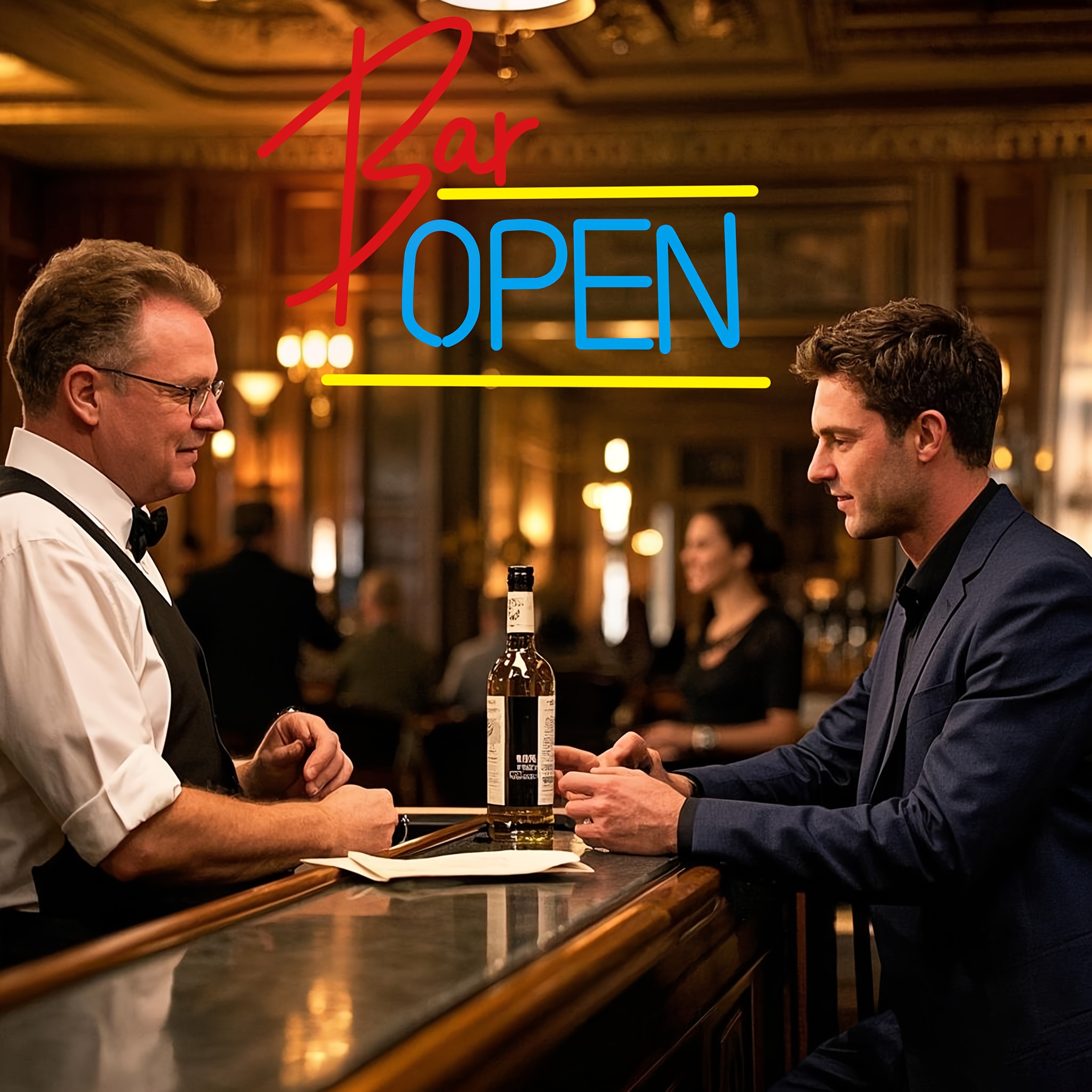 Open Door Neon Sign. Dimmable LED, bright and highly visible "We're Open" neon sign. Equipped with an on/off switch. Suitable for comme