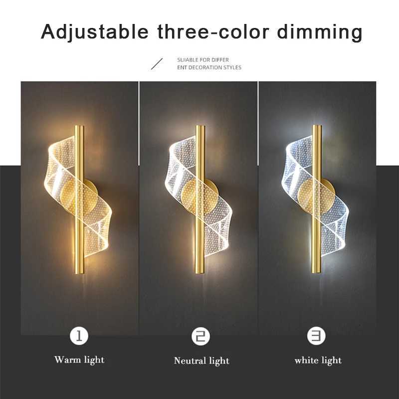 Nordic LED Wall Sconce Lamp Indoor Lighting For Home Bedside Living Room Corridor Stairs Decoration Luxurious Modern Wall Lamp M251126
