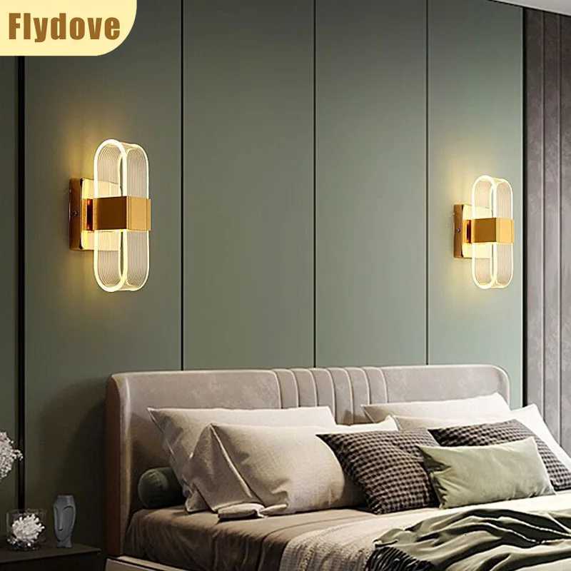 Luxury super Bright Living Room Bedroom Bedside Hotel Wall Lamp Line Guided LED Home Lighting Decoration M251126