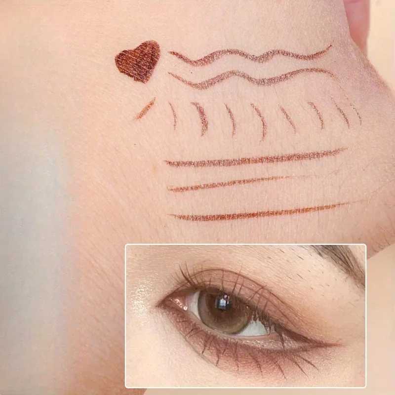 Lying Silkworm Eyeliner Gel Pen Smooth Long Lasting Matte Eyeliner Waterproof Eye Liner Gel Pencil Quick Dry MakeupT251126