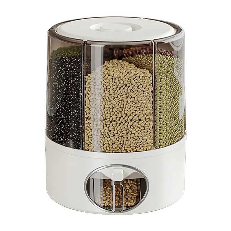 Household Food-Grade Rotating Compartment Storage Box - For Grains/Rice Bucket Jar Insect-Proof Moisture-Proof Y251126