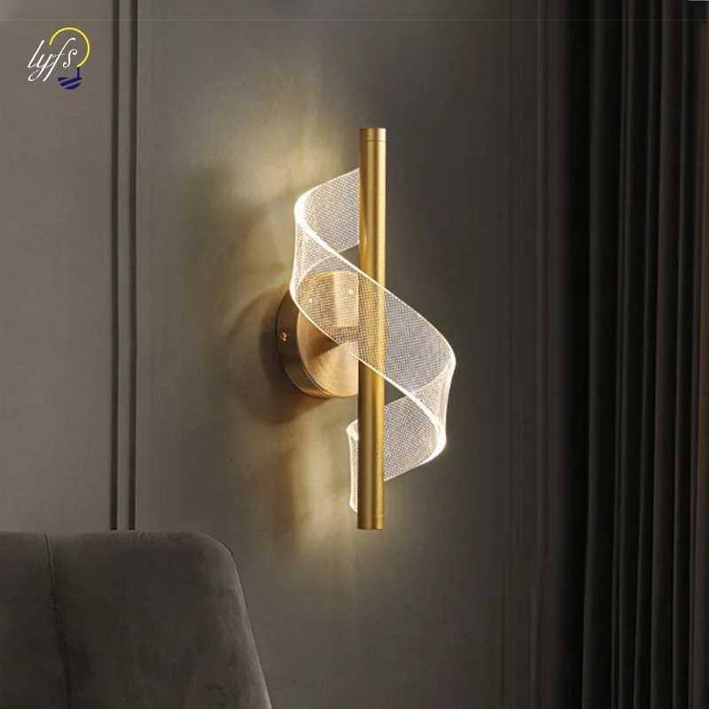 Nordic LED Wall Sconce Lamp Indoor Lighting For Home Bedside Living Room Corridor Stairs Decoration Luxurious Modern Wall Lamp M251126