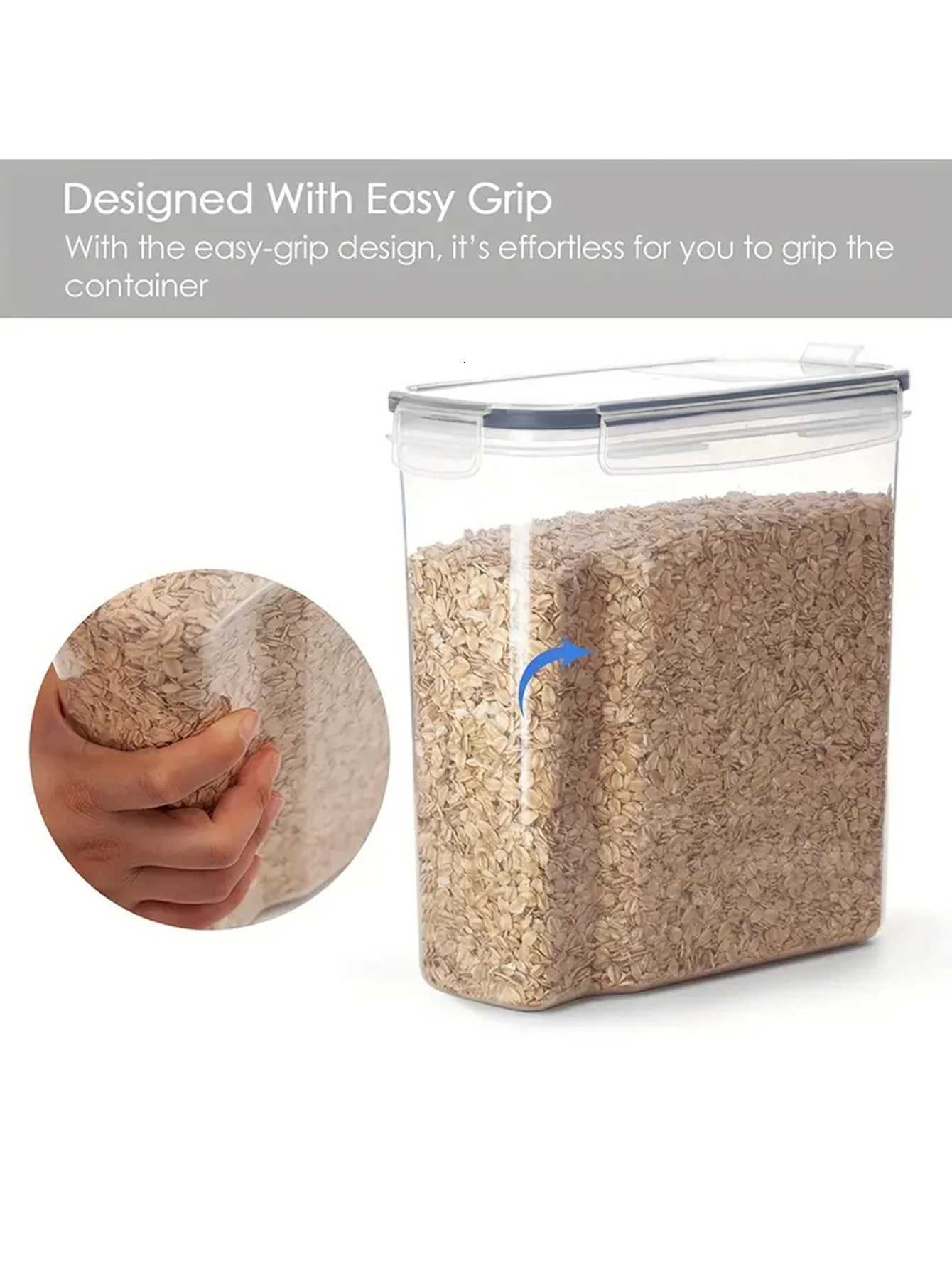 4pcs4l Large Food Storage Containers With Lids Airtight Food Storage Containers For Kitchen Pantry Organization And Storage Y251126