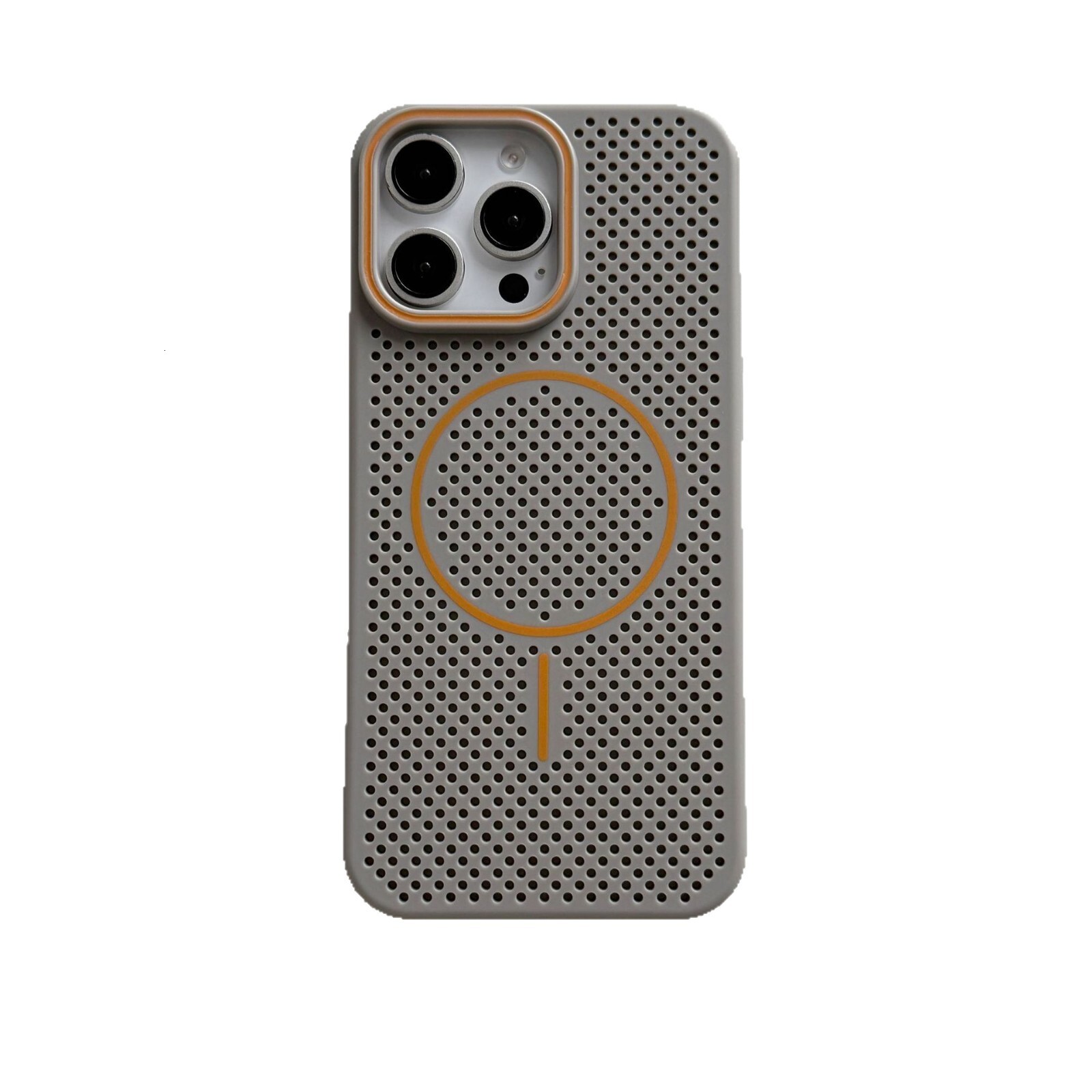 Suitable for iPhone 17 Pro Max Thin Ring Magnetic Phone Case Apple 16 Skin Feel 15 Ultra-thin Breathable Heat Dissipation Mesh Protective Case