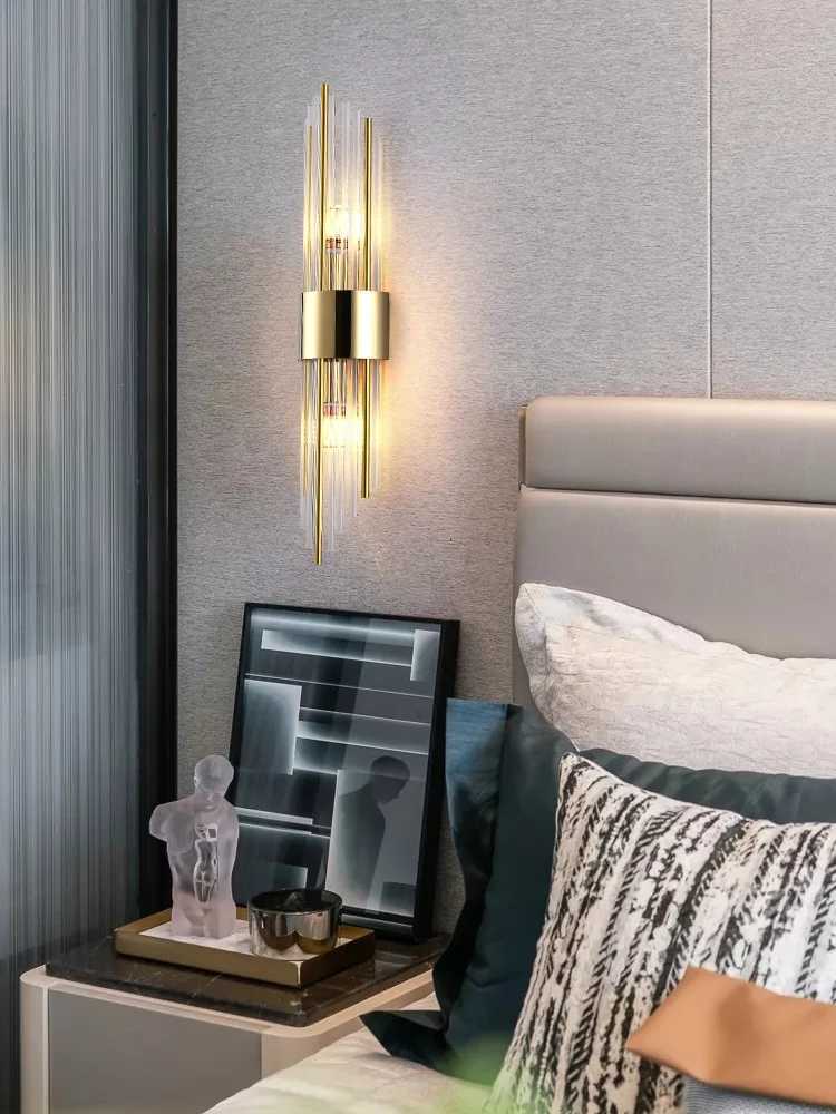 Glass Wall Lamp For Living Room Bedroom Loft Stairs Hotel Aisle Indoor Home Art Decor Modern Gold sconce led wall light Fixture M251126