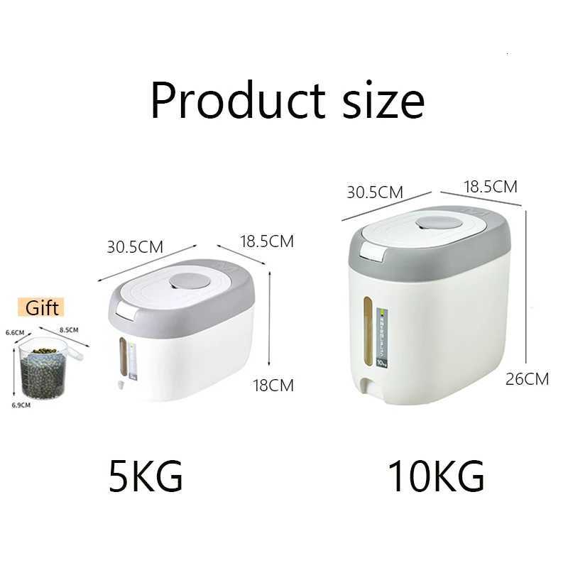 XIAOGUI 5KG/10KG Rice Dispenser Kitchen Organizer And Storage Container Home Box Cereal Jar Botes Cocina Almacenaje mentos Y251126