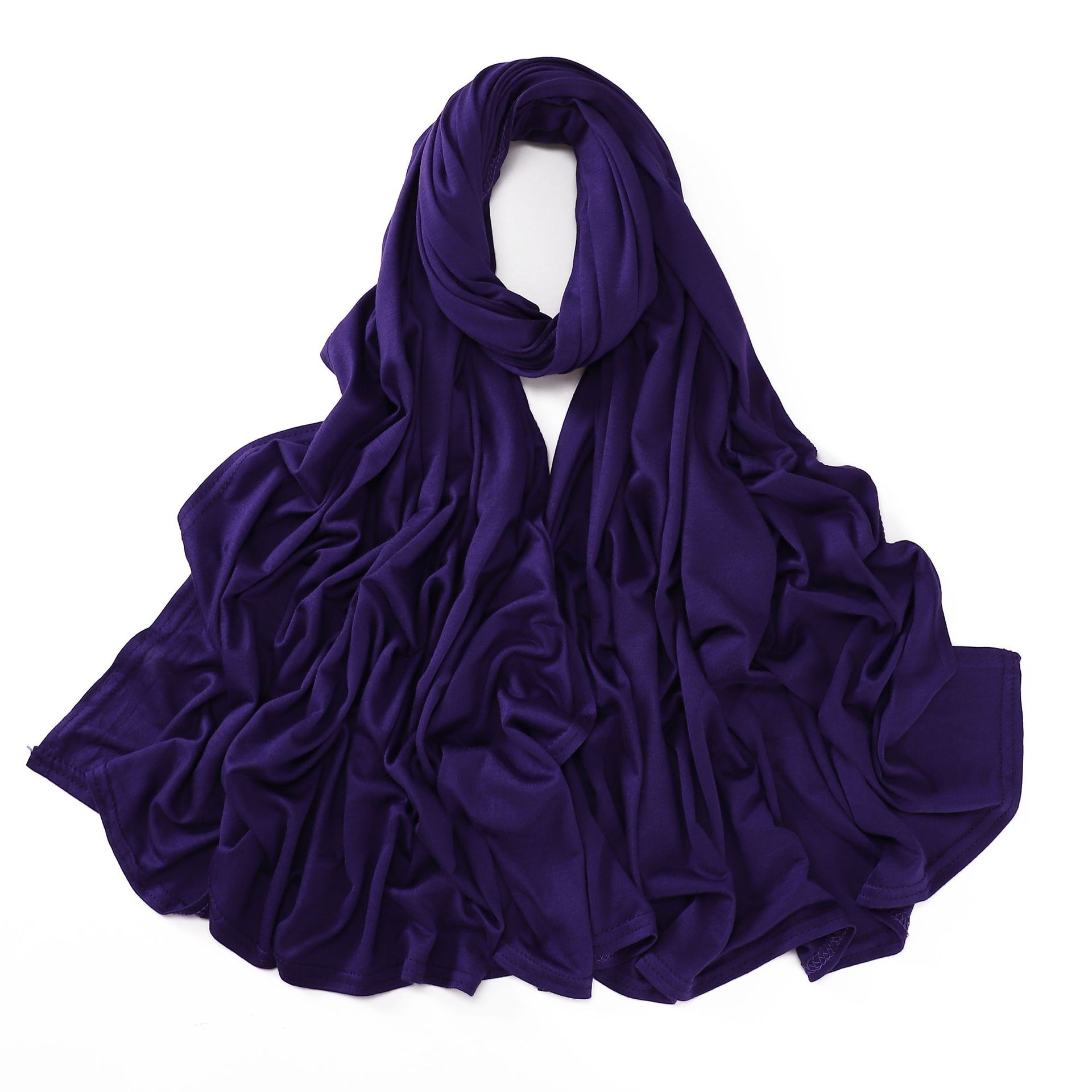 K521 Pure color mercerized cotton scarf soft breathable modal long scarf monochrome sweat cloth jersey hijab headscarf A41