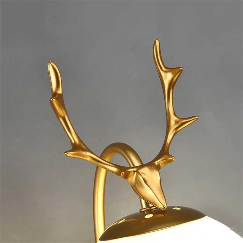 Nordic deer wall lamp modern led lights For home living room wall lamps designer model room wall decor antler bedroom lighting M251126