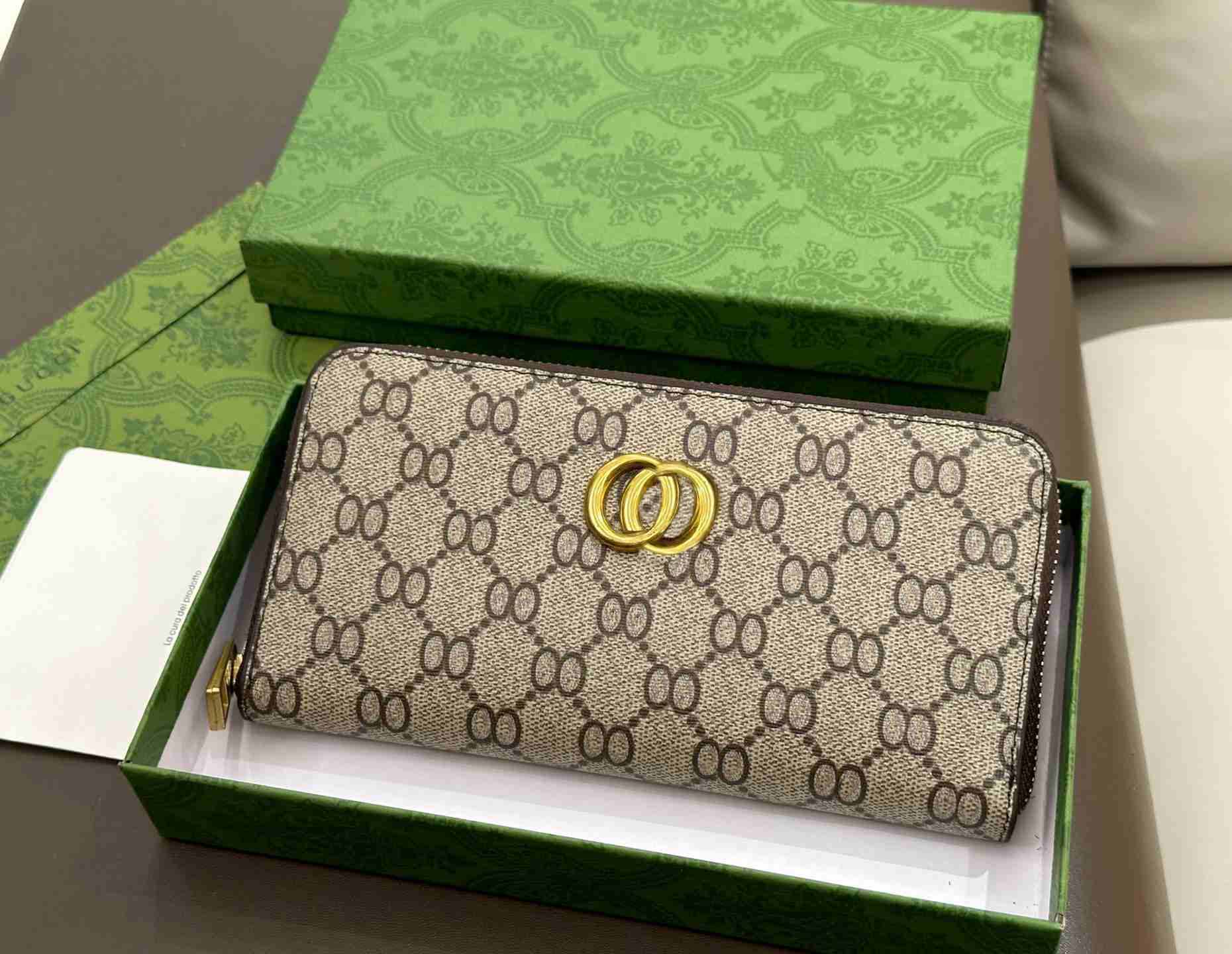 5A Designers Wallet women men zippy coin purse Cash Slot Multi Card Slot card holder Letter flower printing purse