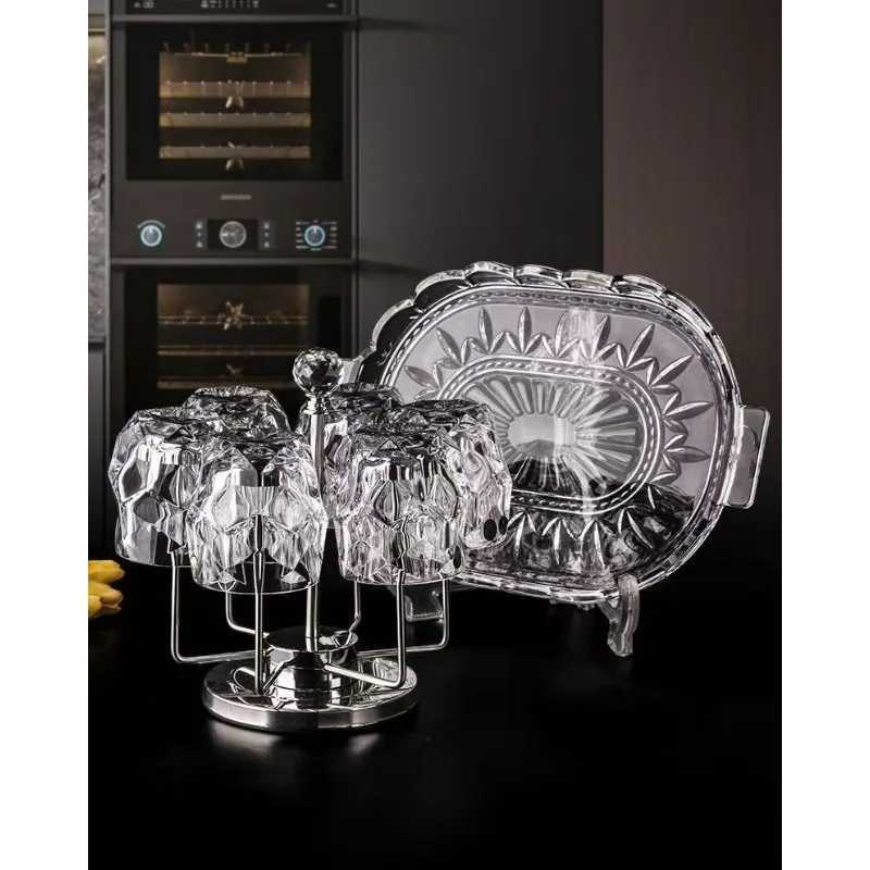 Liuling Whiskey Cup Creative Crystal Cup High-end Foreign Wine Cup Household Glass Engraved Beer Cup Bar Ice Hockey Cup C251126