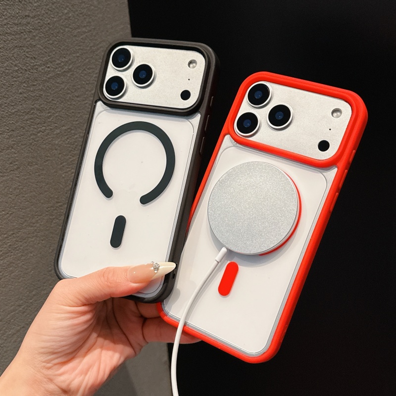 Luxury Magnetic For Magsafe Wireless Matte Armor Shockproof For iPhone 17 Air 16e 16 15 14 13 11 Pro Max XS 8 Plus Samsung S25 Edge S24 FE S23 S22 Ult