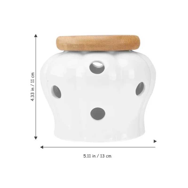 Ceramic Pickle Storage Jar with Cover Freshness Keeper for Kitchen - Garlic Onion Lemon - Airtight Food Storage Container Y251126