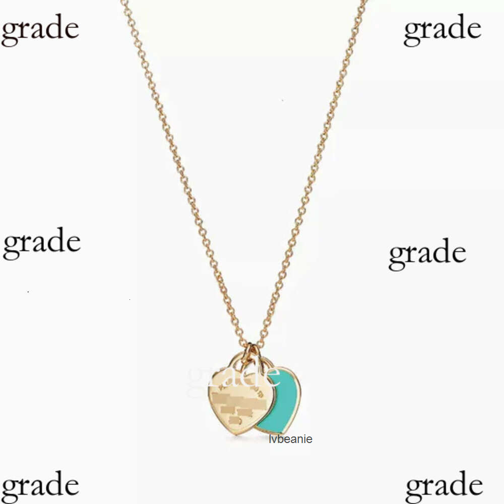 and co necklace designer classic bracelet s925 sterling silver double plate pendant with drip glue diamond plated heart set fashion ewoc tiffanyx co tiffanies MOVM