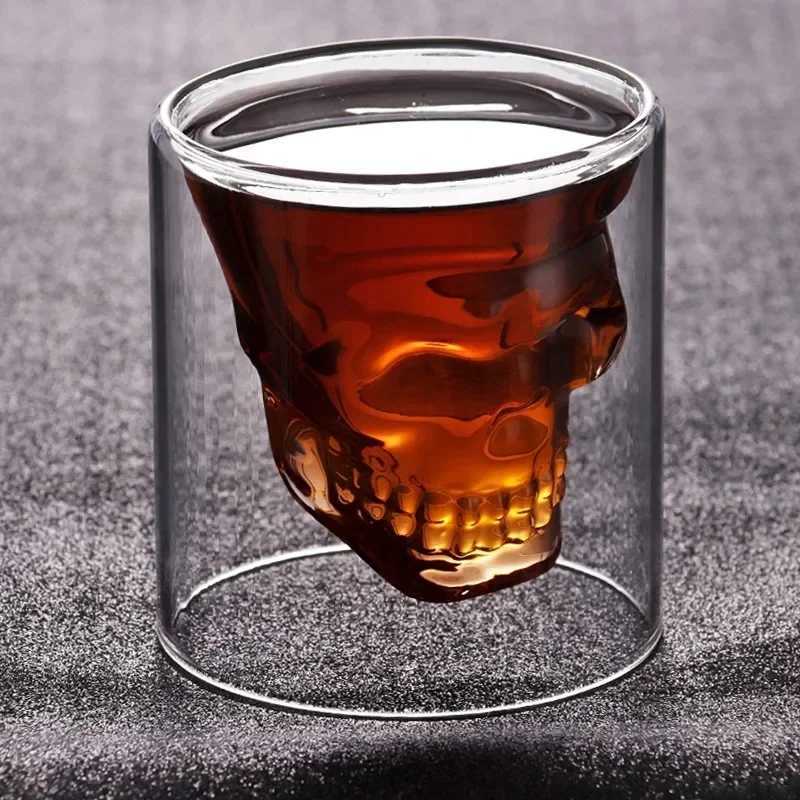 Lead Free Glass Creative Skull Cup Capacity Beer Cups Tea Mug Cocktail Wine Heat Resistant Coffee Mugs For Gift Wholesale C251126