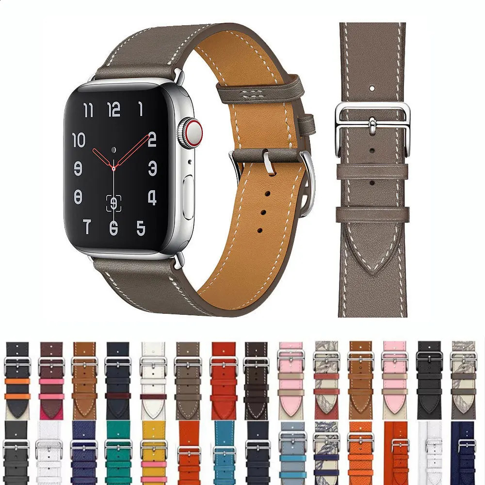 Leather Watch Straps for Apple Watch band mm 44mm 49mm 45mm 42mm 40mm 38/41mm bracelet series 10-Ultra 9-8-7-6-5-4-3-SE 250425