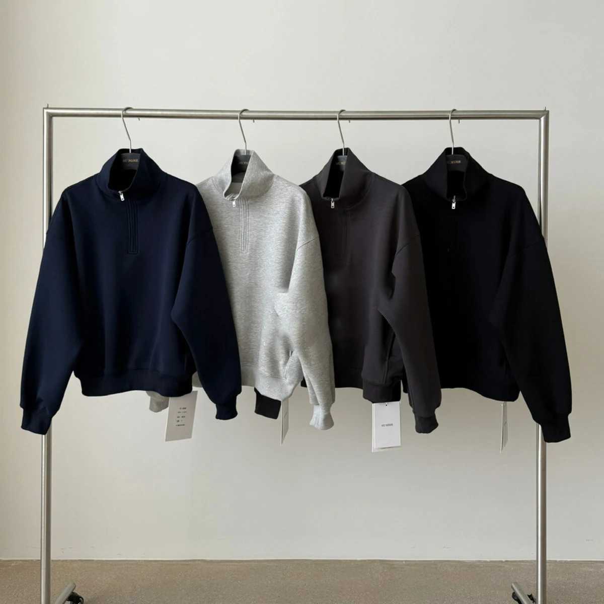 KWTX 2025 New Jacket Skirt Set Solid Color Zip-Up Stand Collar Elegant Retro Minimalist Cozy Casual Autumn Winter Women Outfit J251136