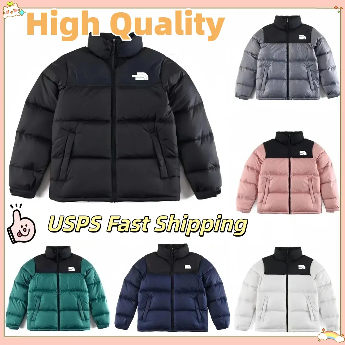 Designer puffer jacket winter northe puffer jacket men parka women jacket mens down jacket winter outdoor fashion llong sleeve casual unisex windproof parkas Coats