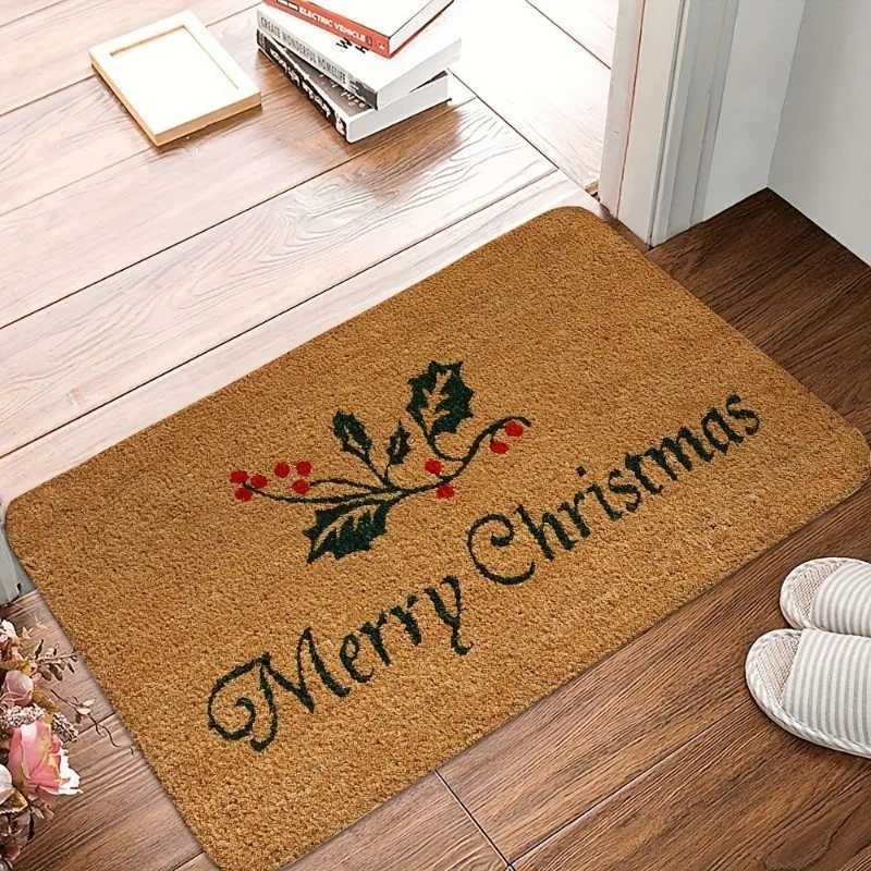 Christmas Cartoon Reindeer Pattern New Entrance Floor Mat Bathroom Absorbent Foot Door Mat Entrance Door Mat DecorationM251126