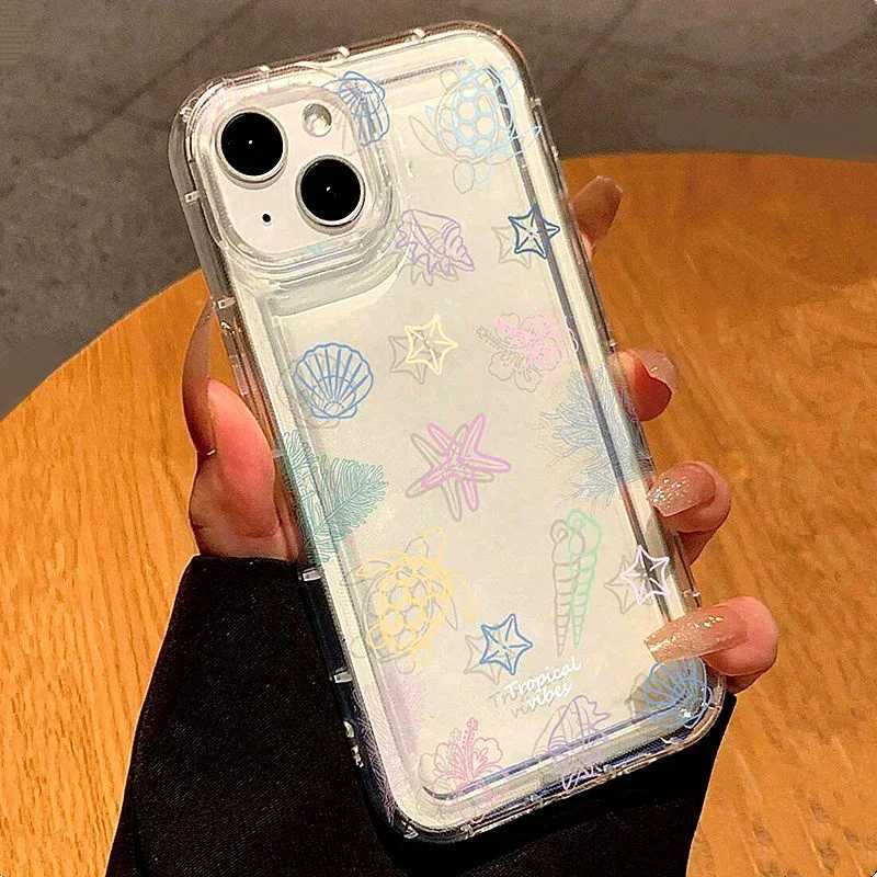 Soft Clear Phone Case for IPhone 17 16 15 14 13 12 11 15 16 Plus Pro Max 16e 17Air Ocean Life Theme Shockproof Cover C251126